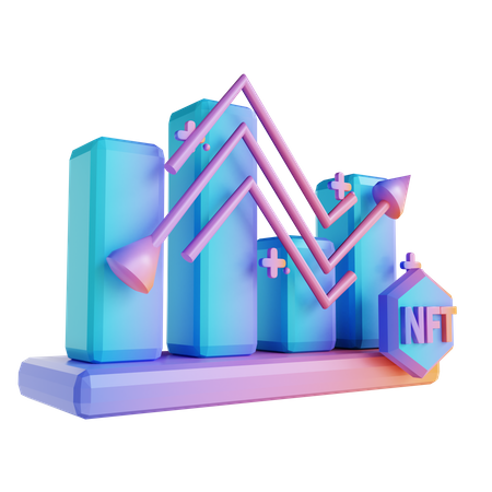 Nft Rising Graph  3D Illustration