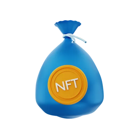 NFT sack 3D Illustration