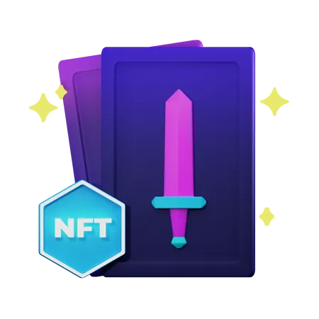 NFT-Sammelkarte  3D Illustration