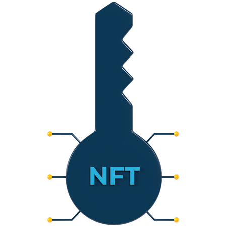 NFT-Schlüssel  3D Icon