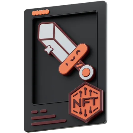 NFT-Schwert-Epos  3D Icon