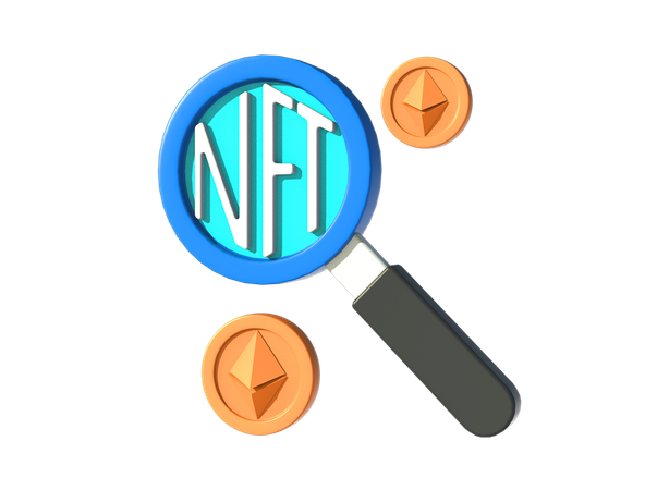 Nft Search  3D Illustration