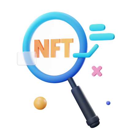Nft Search 3D Illustration