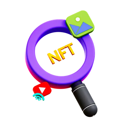 NFT Search  3D Illustration