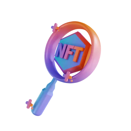 Nft Search  3D Illustration