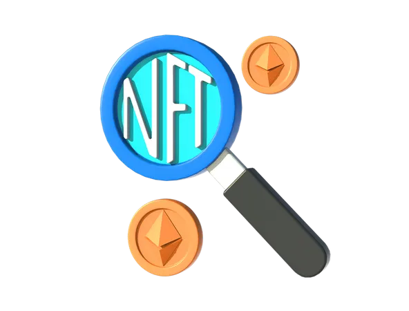 Nft Search  3D Illustration