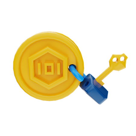 NFT Secured Lock  3D Icon