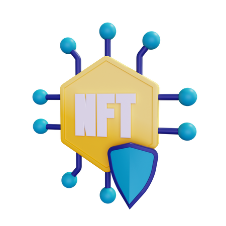 Nft Security  3D Illustration