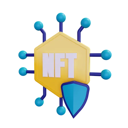 Nft Security  3D Illustration