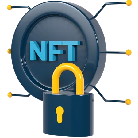 Nft Security  3D Illustration