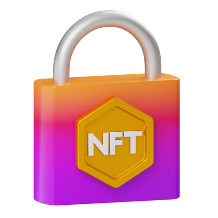 Seguridad nft  3D Icon