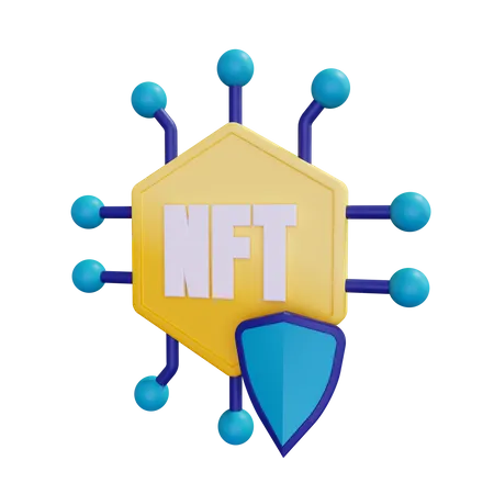 NFT-Sicherheit  3D Illustration