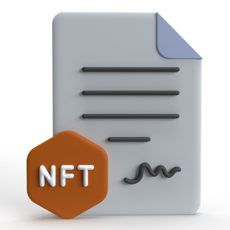 NFT Smart Contract  3D Icon