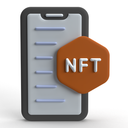 NFT Smartphone  3D Icon