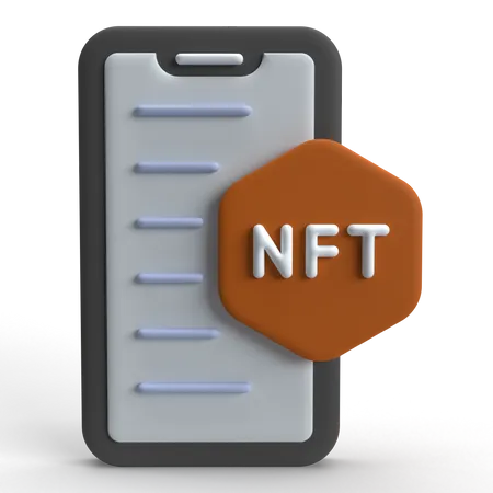 NFT Smartphone  3D Icon