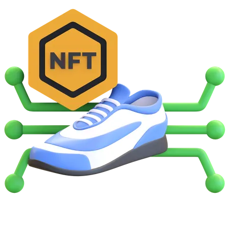 NFT Sneaker  3D Illustration