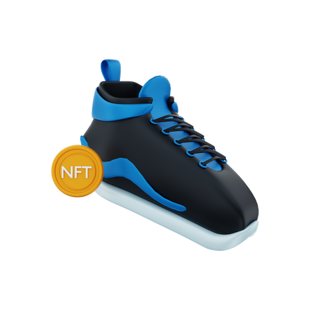 NFT sports shoes  3D Illustration