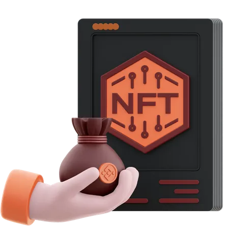 NFT Staking  3D Icon