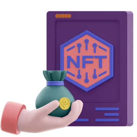 Nft Staking  3D Illustration