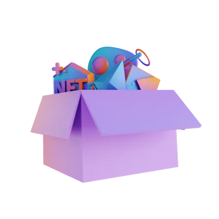 Stockage nft  3D Illustration