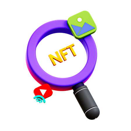 NFT-Suche  3D Illustration