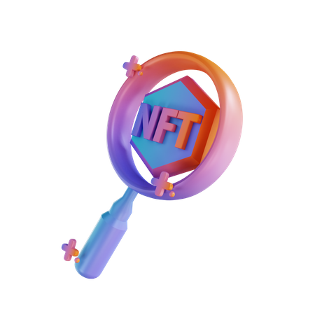 NFT-Suche  3D Illustration