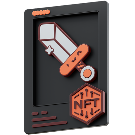 NFT Sword epic 3D Icon