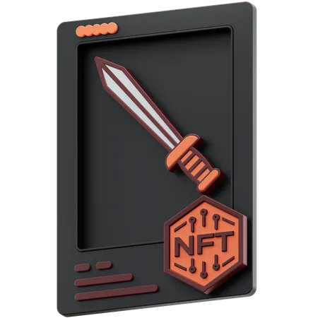 NFT Sword unusual  3D Icon