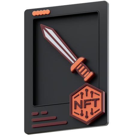 NFT Sword unusual 3D Icon