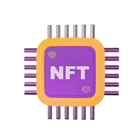NFT-Technologie  3D Illustration