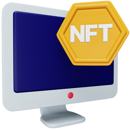 Tela de computador nft  3D Icon