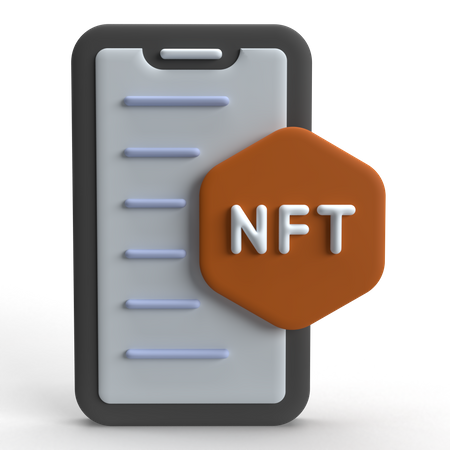 Teléfono inteligente nft  3D Icon