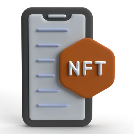 Teléfono inteligente nft  3D Icon