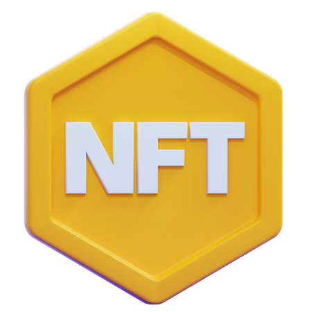 NFT token  3D Icon
