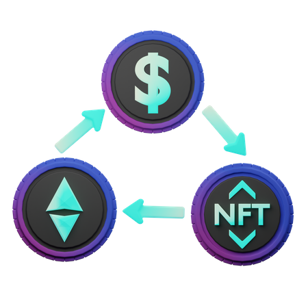 Nft Trade 3D Illustration