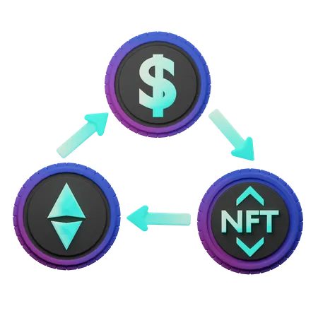 Nft Trade  3D Illustration