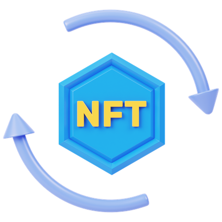 NFT トランザクション  3D Icon