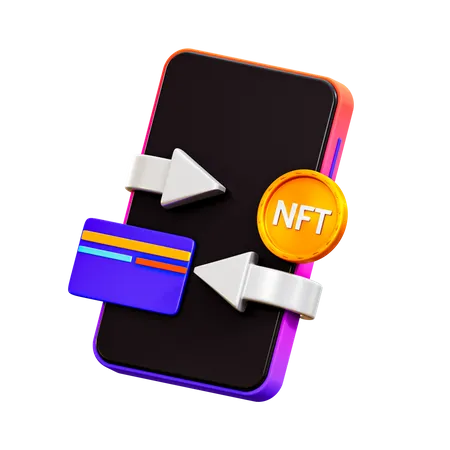 NFT Transfer  3D Illustration