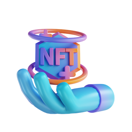 Transferência nft  3D Illustration