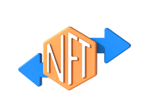 Transfert nft  3D Illustration