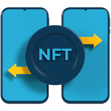 Transfert nft  3D Illustration