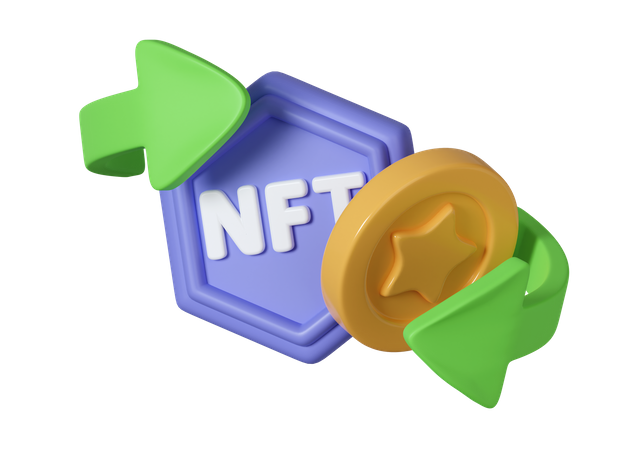 Transfert nft  3D Icon
