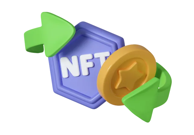 Transfert nft  3D Icon