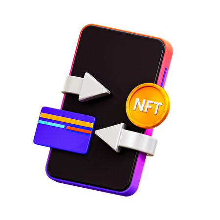 NFT-Übertragung  3D Illustration