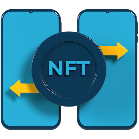 NFT-Übertragung  3D Illustration