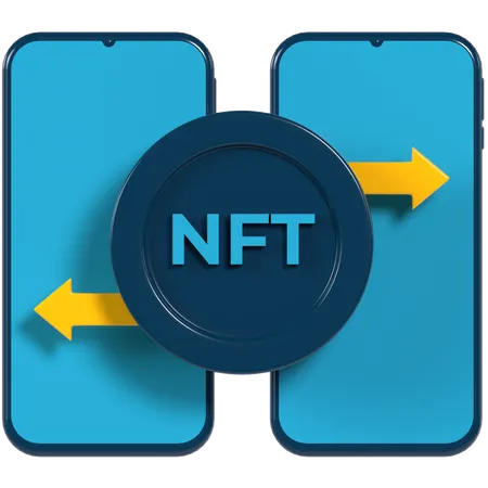 NFT-Übertragung  3D Illustration