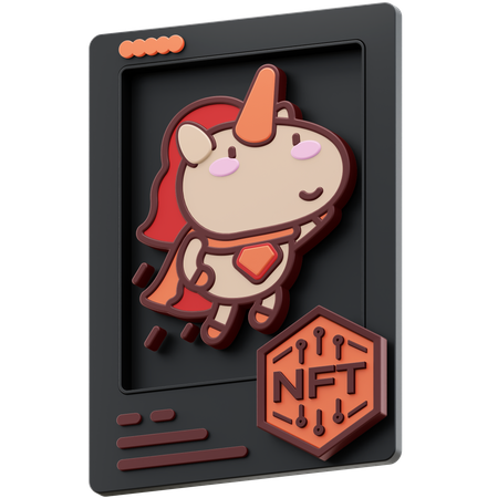 NFT Unicorn 2  3D Icon