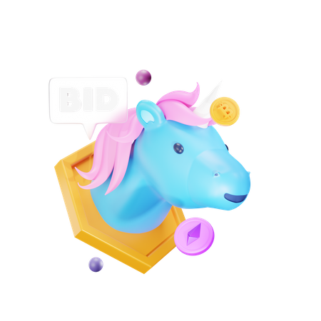 Nft Unicorn 3D Icon