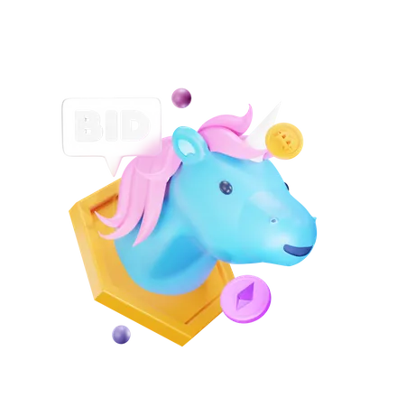 Nft Unicorn 3D Icon