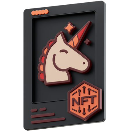 NFT Unicorn 3D Icon